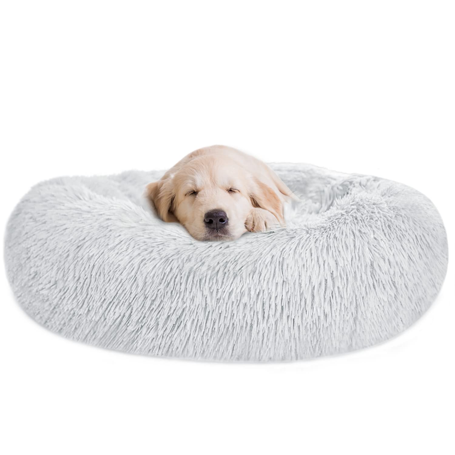 PETORO Orthopedic Dog Bed for Small Medium Large Dogs, Anti-Anxiety Donut Cat Bed with Removable Washable Cover - Soft Comfortable Pet Bed for Puppies & Cats (20
