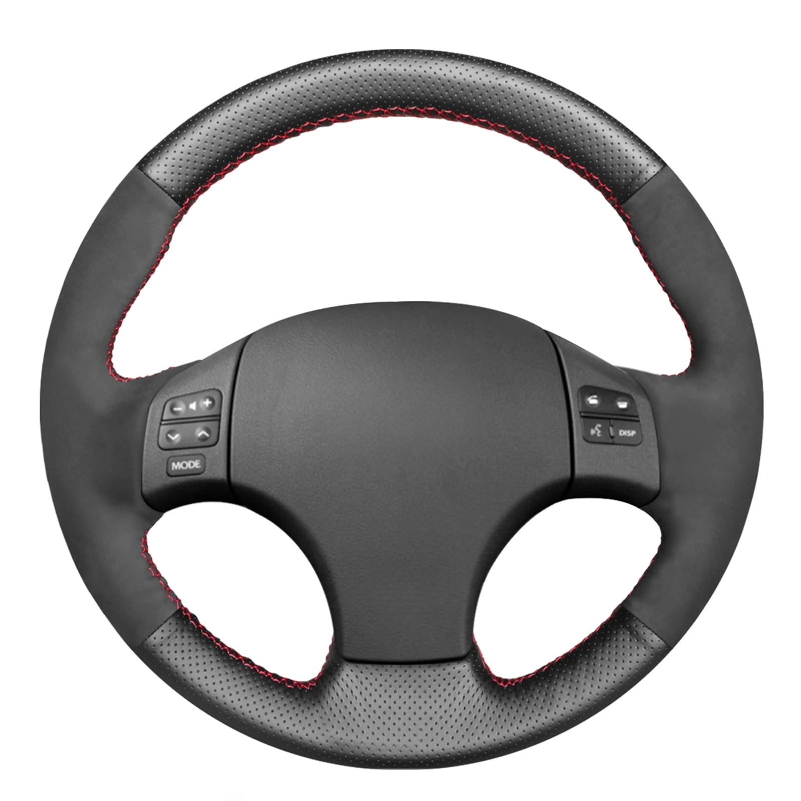 Genuine Leather & Suede DIY Hand-Sewn Steering Wheel Cover for Lexus IS250 IS300 IS350 F Sport (2005-2011) - Premium Car Accessories for Enhanced Grip & Comfort During Driving