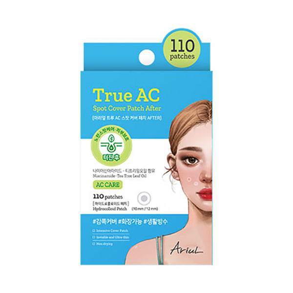 Ariul True AC Spot Cover Patch - 110 Patches for Acne Treatment & Blemish Cover - Perfect for Daily Skincare & On-the-Go Use