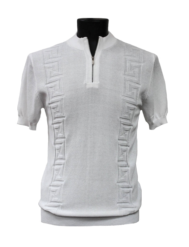 Bassiri Women's White Short Sleeve Knit Sweater - Soft Casual Pullover Top for Spring & Fall | Perfect for Office, Date Night & Weekend Outings