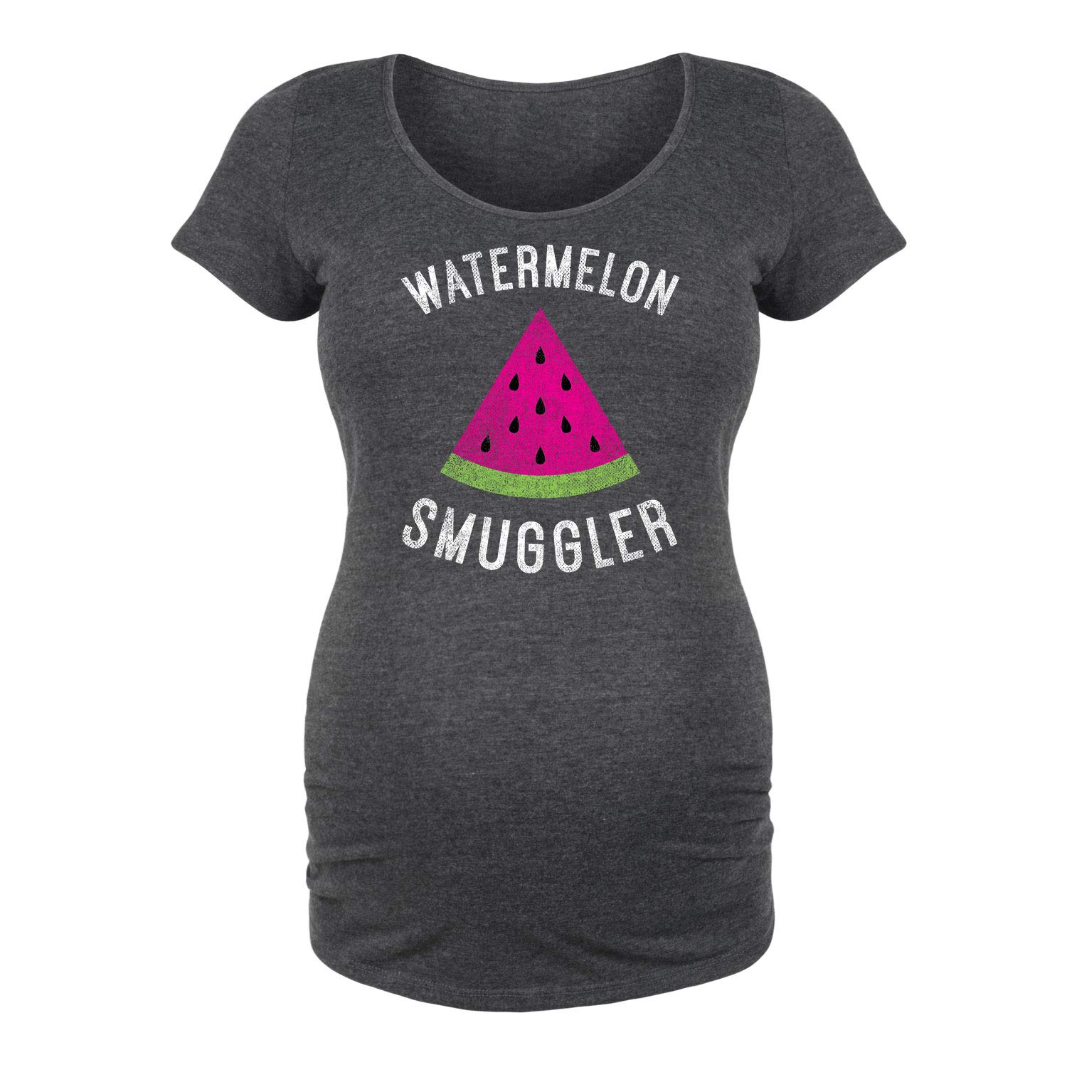 Bloom Maternity Watermelon Smuggler Scoop Neck Maternity T-Shirt - Soft Pregnancy Tee for Comfortable Everyday Wear