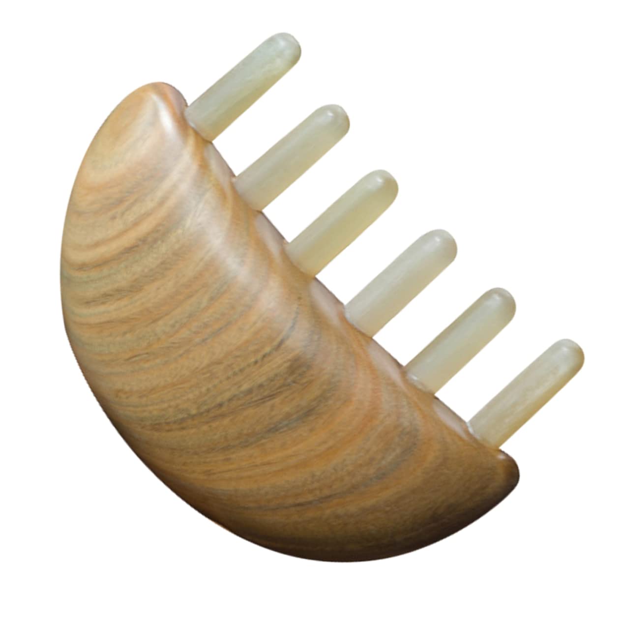 FRCOLOR Wooden Scalp Massager - Full Teeth Back Massager for Hair Growth, Relaxation & Detangling - Trigger Point Therapy & Meridian Stimulation - Anti-Static Hair Brush for Scalp Care & Wellness (Perfect for Home Spa, Stress Relief & Hair Care Routine)