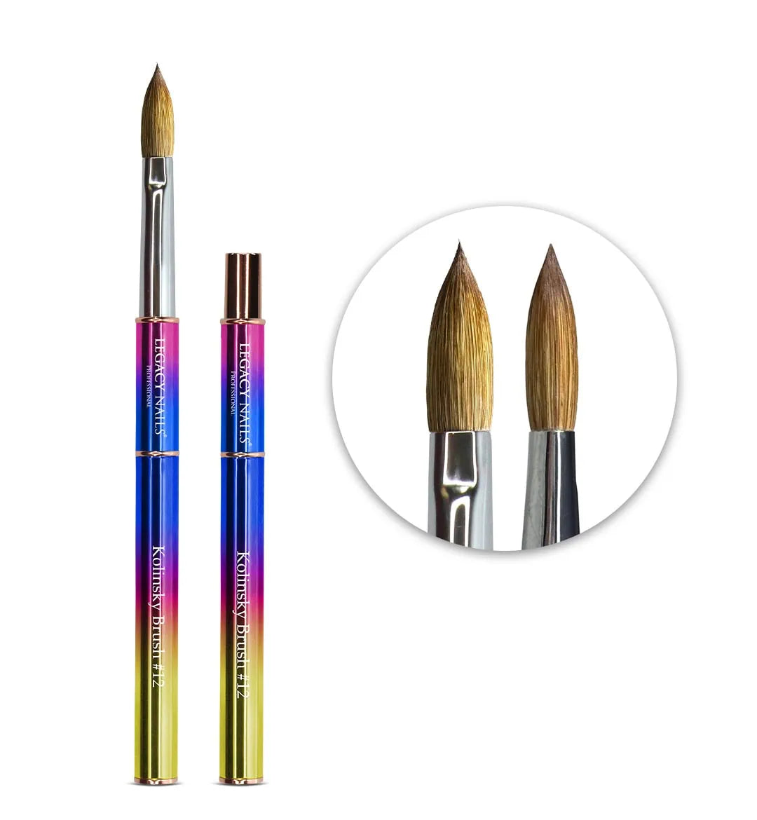 Premium Kolinsky Acrylic Paint Brushes Set - Multicolor Artist Brushes for Oil, Watercolor & Acrylic Painting - Perfect for Canvas, Wood & Fabric Art Projects