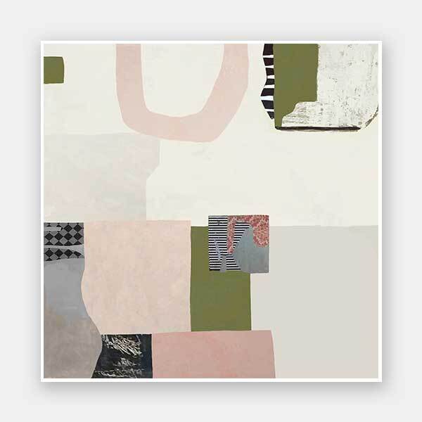 Cubist Art Print - Modern Abstract Wall Decor for Living Room, Bedroom & Office | Unframed Canvas Painting