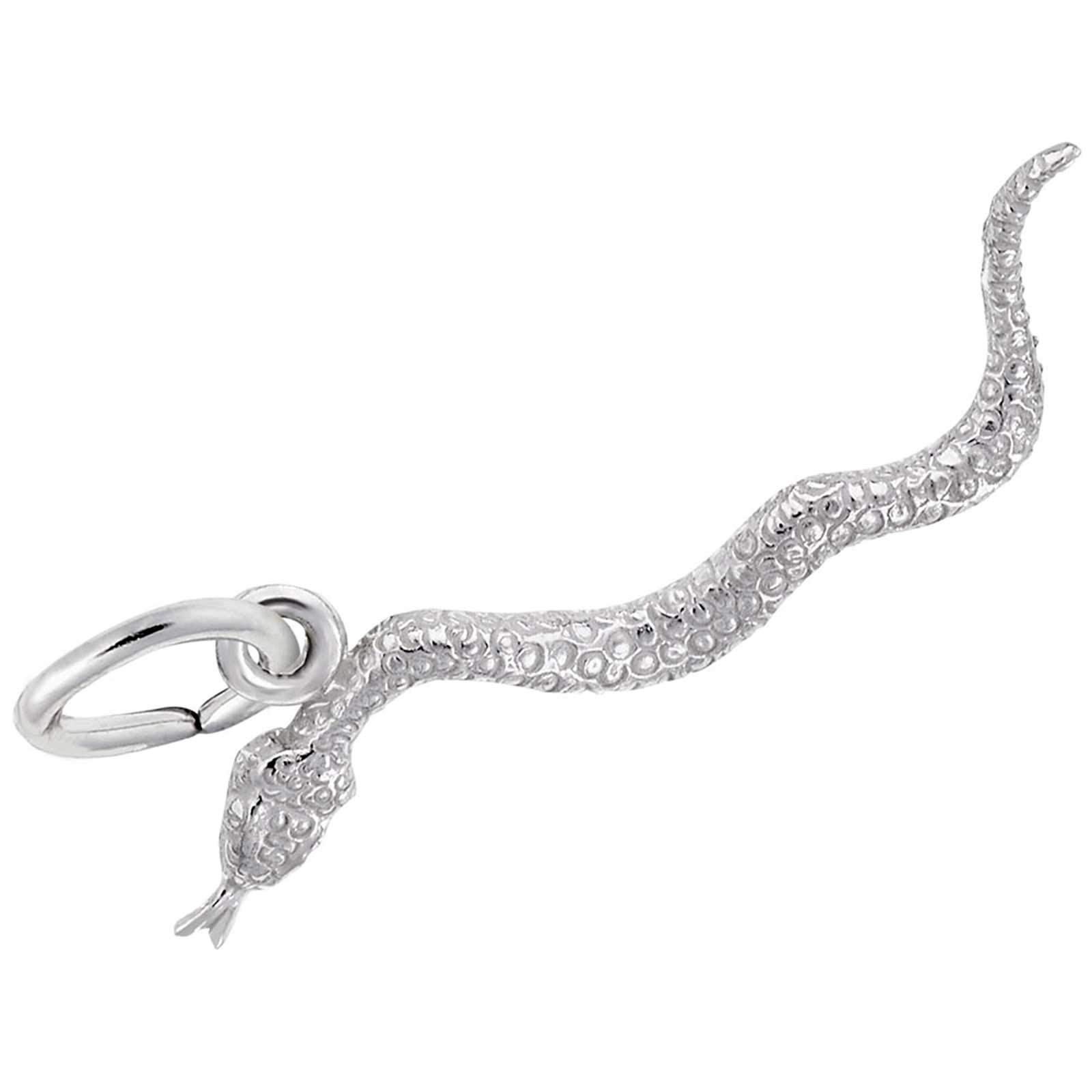 Rembrandt Sterling Silver Snake Charm Pendant for Jewelry Making - Perfect for Necklaces, Bracelets & DIY Craft Projects