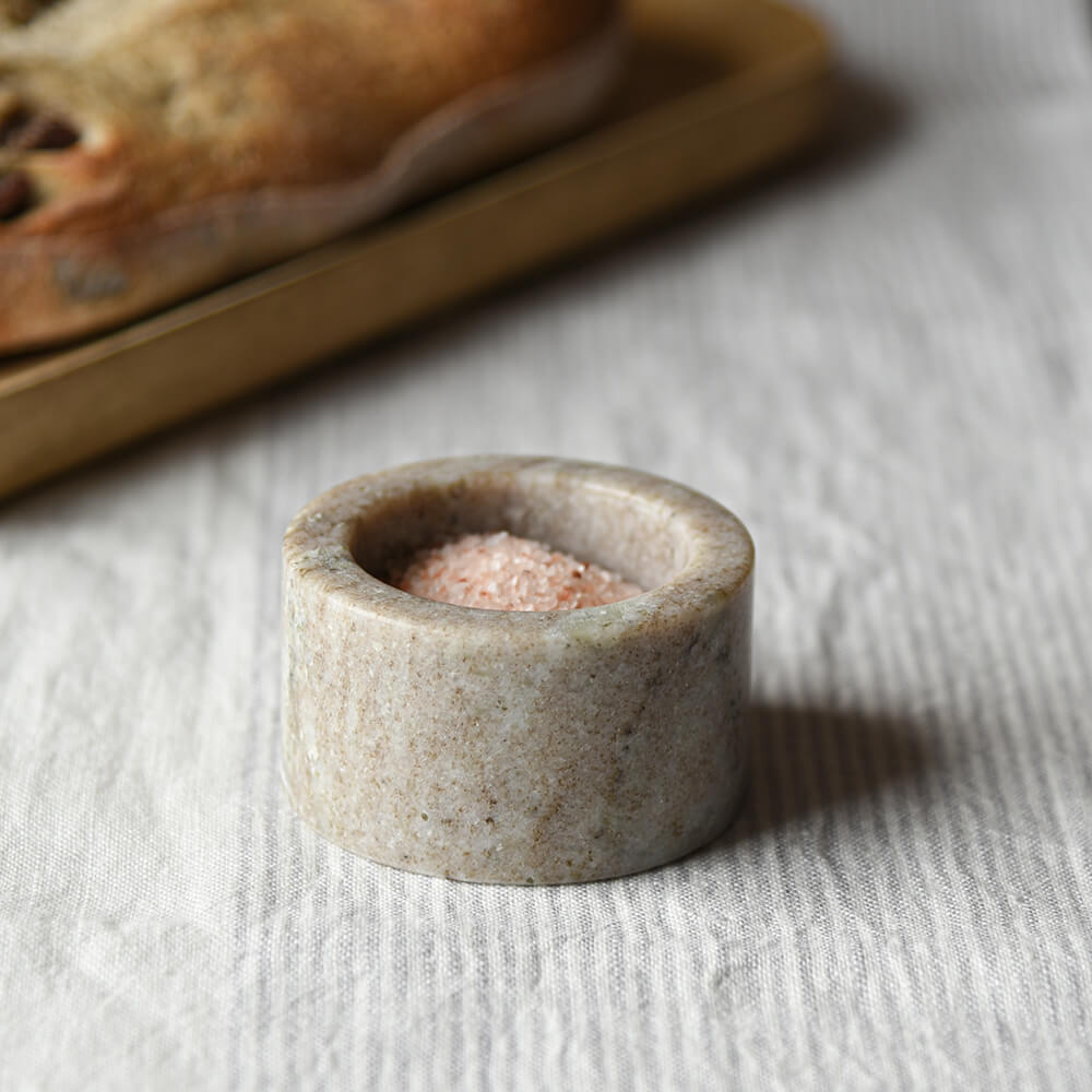 Premium Marble Salt Cellar with Lid - Elegant Salt and Pepper Holder for Kitchen & Dining Table - Perfect for Cooking, Baking & Home Decor
