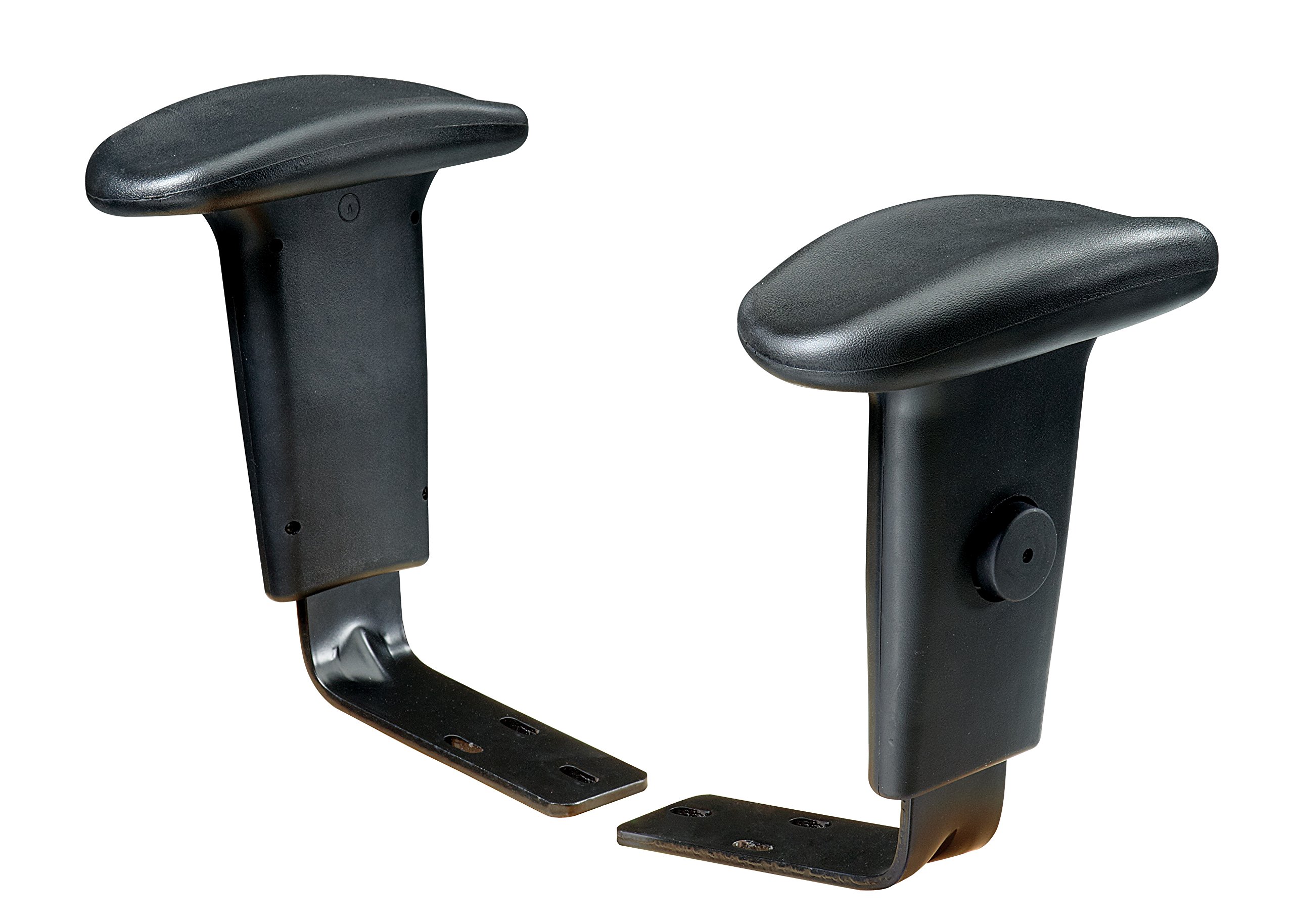 Office Star Replacement Adjustable Arms with Soft Pads - Pack of 2, Compatible with 2902 & 98341 Office Chairs (Black) - Ergonomic Support for Home & Office Workspaces
