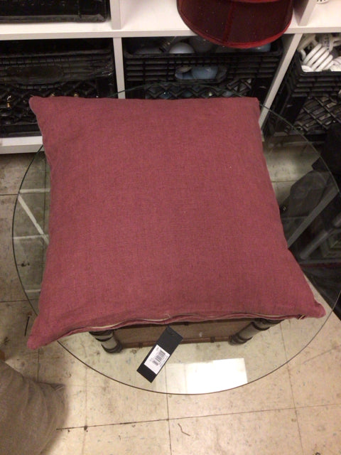 Bo Concepts Burgundy Linen Pillow - Premium Decorative Throw Pillow Cover for Sofa, Bed & Couch - Soft & Stylish Home Decor Accent for Living Room, Bedroom & Nursery