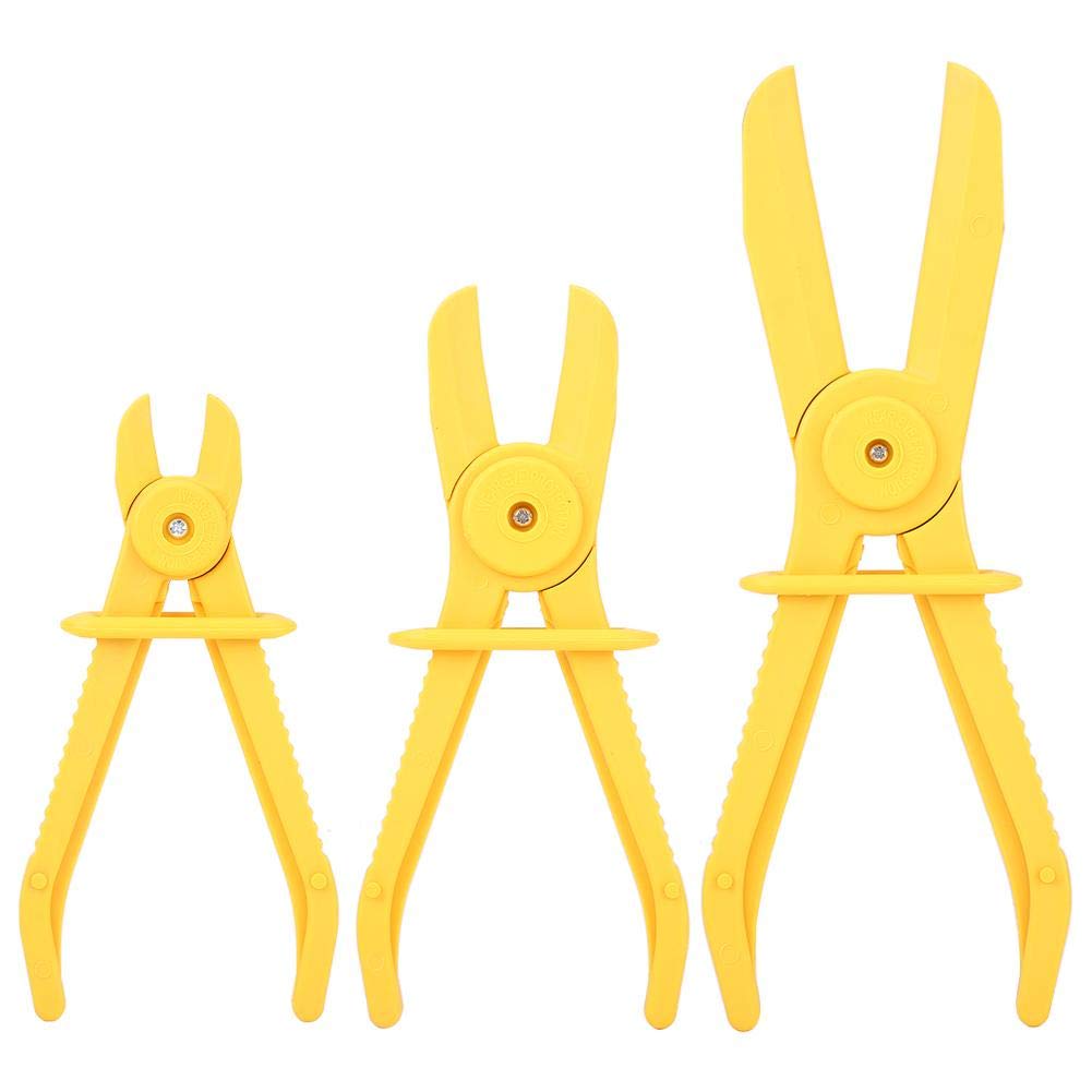 Flexible Hose Clamp Pliers Set - 3Pcs Plastic Line Clamp Tool for Fuel, Water, Brake Lines - DIY & Auto Repair