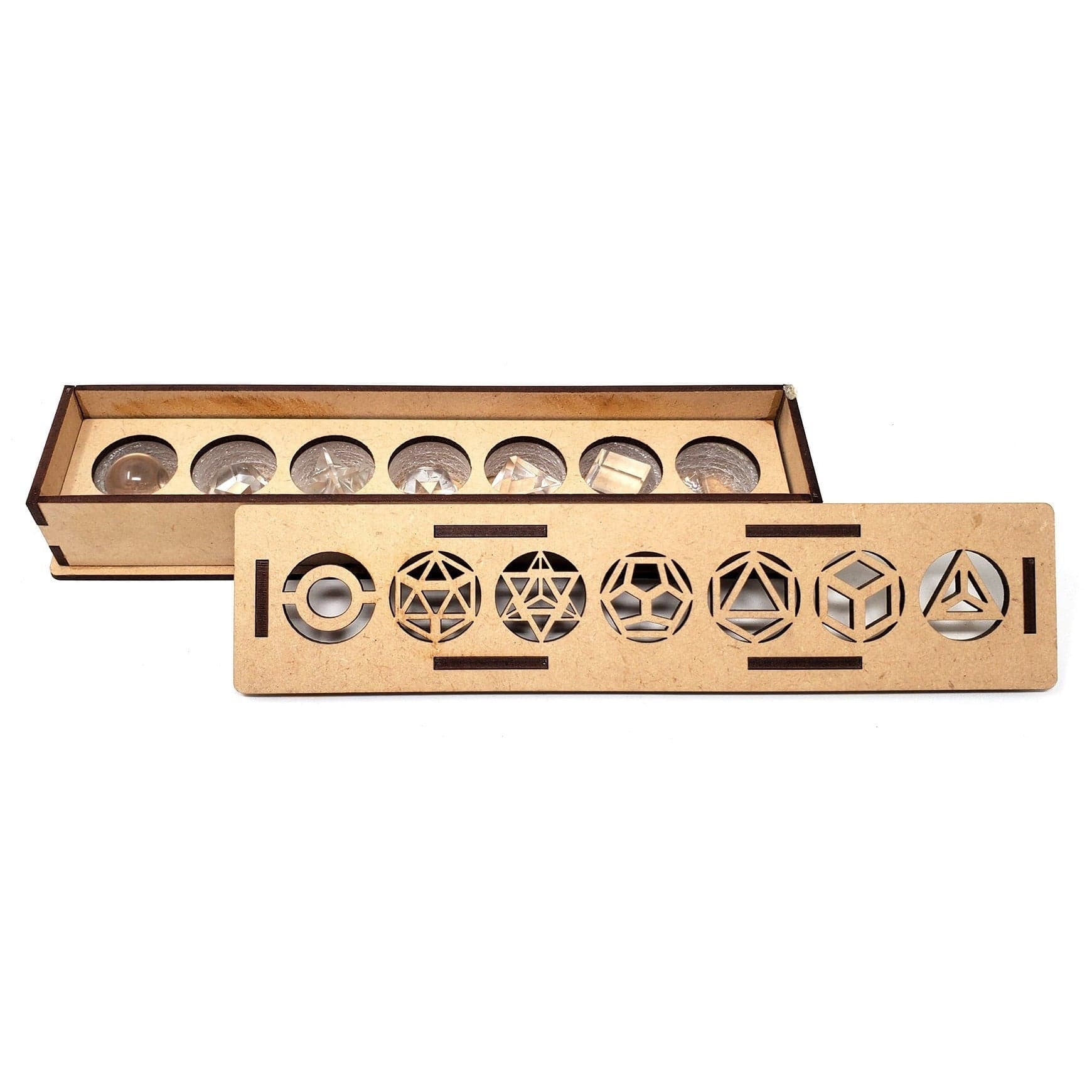 7-Piece Clear Quartz Sacred Geometry Set for Meditation, Healing & Energy Work – Perfect for Reiki, Chakra Balancing & Spiritual Practices