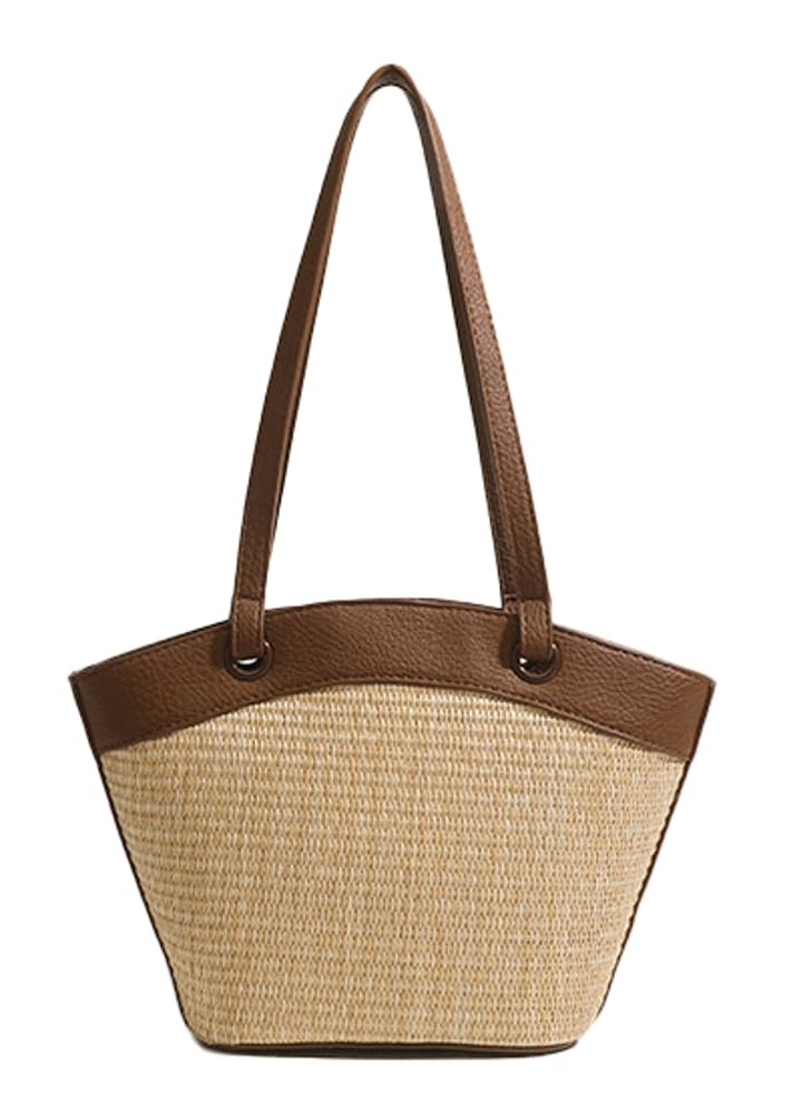 Molodo Straw Woven Tote Bag for Women - Stylish Beach Shoulder Bag, Eco-Friendly Handbag for Vacation, Travel & Summer Outings | Perfect for Pool Parties, Shopping & Weekend Getaways