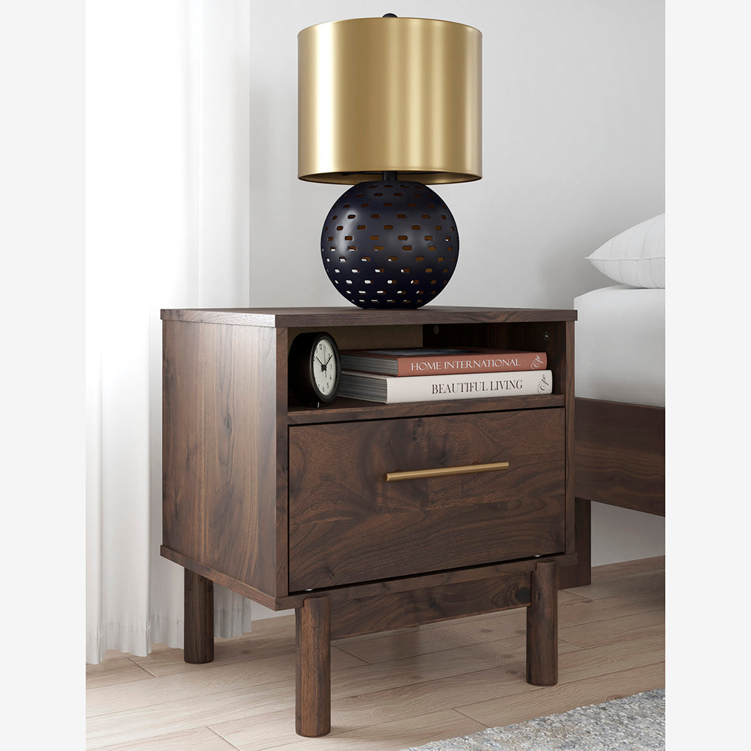 Calverson Nightstand - Modern Bedside Table with Storage Drawer for Bedroom, Living Room, or Guest Room | Compact & Stylish Furniture for Small Spaces
