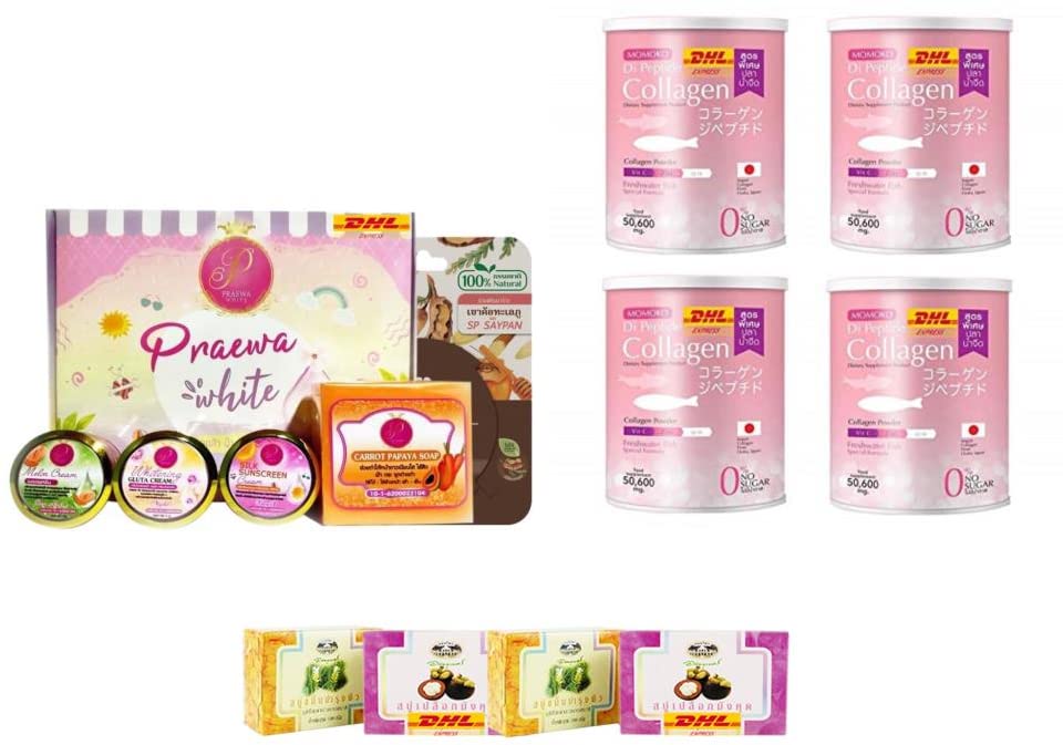 PRAEWA M-4525 Anti-Aging Facial Nourishing Cream with Collagen & Di Peptide - Sugar-Free Skincare for Women | DHL Express Shipping by ThaiGiftShop | Perfect for Night Routine & Wrinkle Reduction [Free Tomato Facial Mask Included]