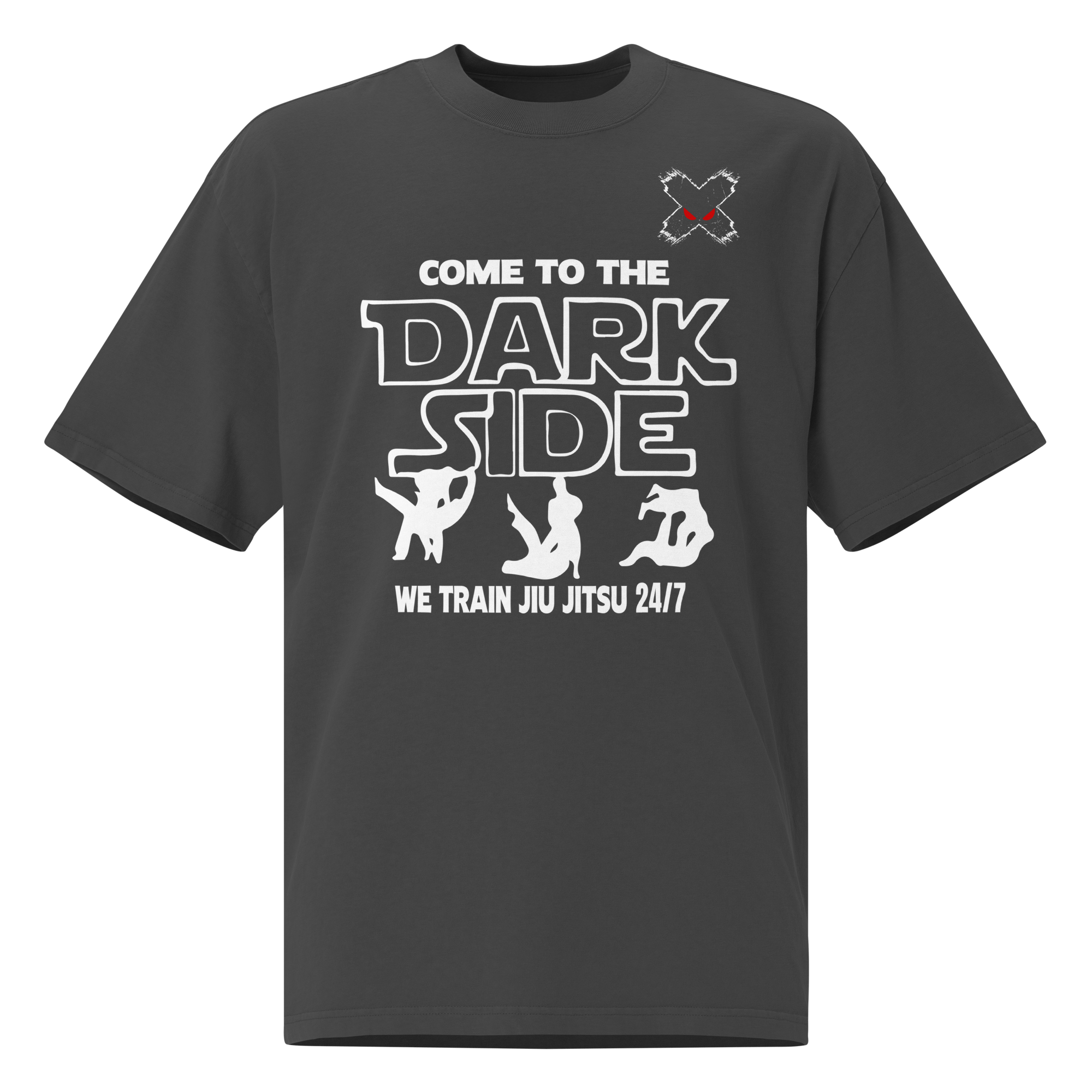 Oversized Dark Side Jiu Jitsu Shirt - Premium BJJ Training & MMA Apparel for Grappling & Martial Arts