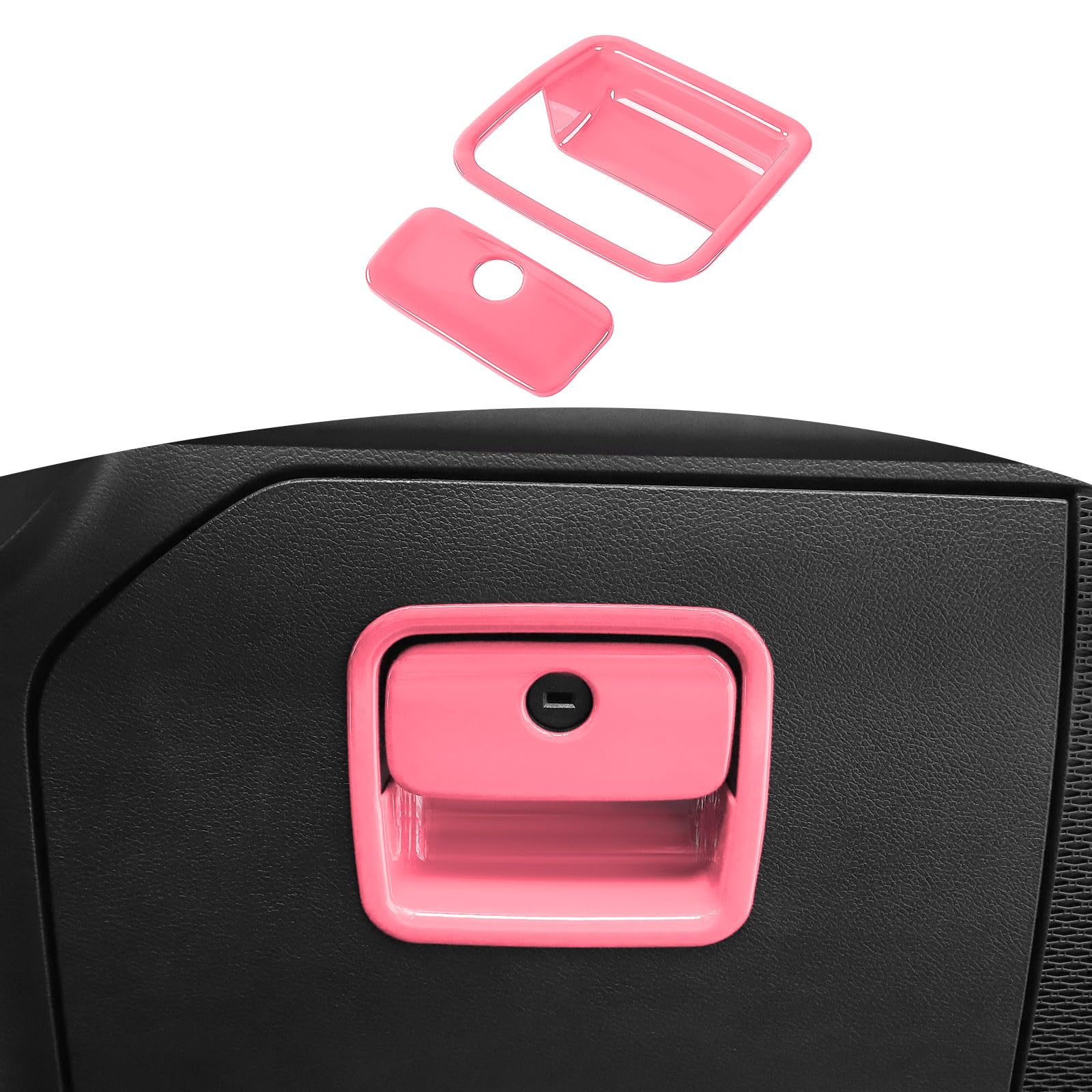 Jeep JL Glove Box Latch Handle Trim Cover - Compatible with Jeep Wrangler JL JLU & Gladiator JT (2018-2024) - Pink Interior Accessories - Perfect for Car Interior Upgrades & Off-Road Adventures