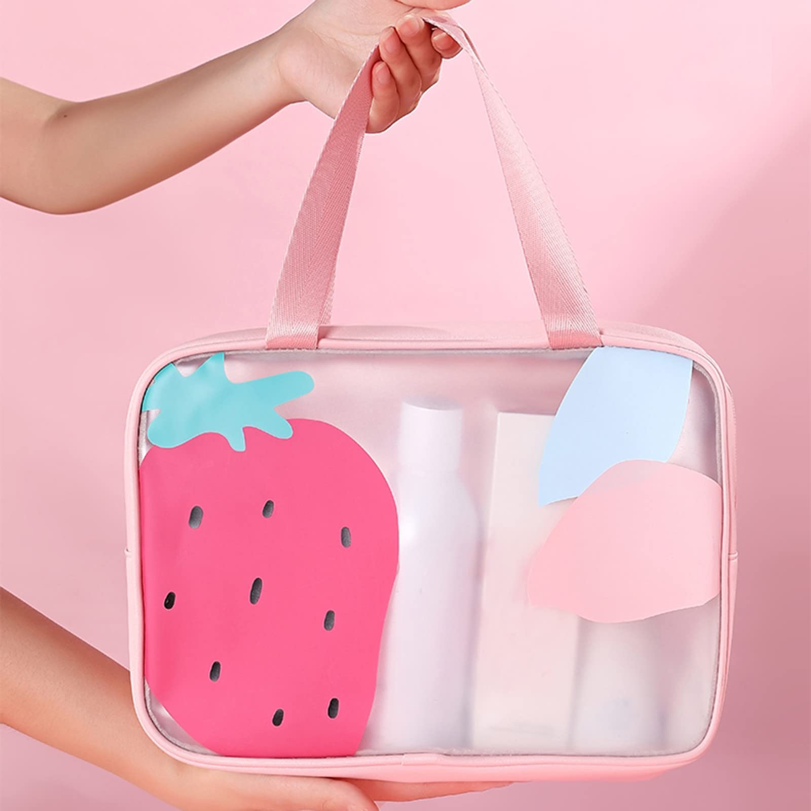 Clear PVC Waterproof Toiletry Bag with Zipper & Shoe Compartment - Durable Travel Makeup Organizer for Women & Men | Perfect for Air Travel, Gym, Camping & Weekend Getaways