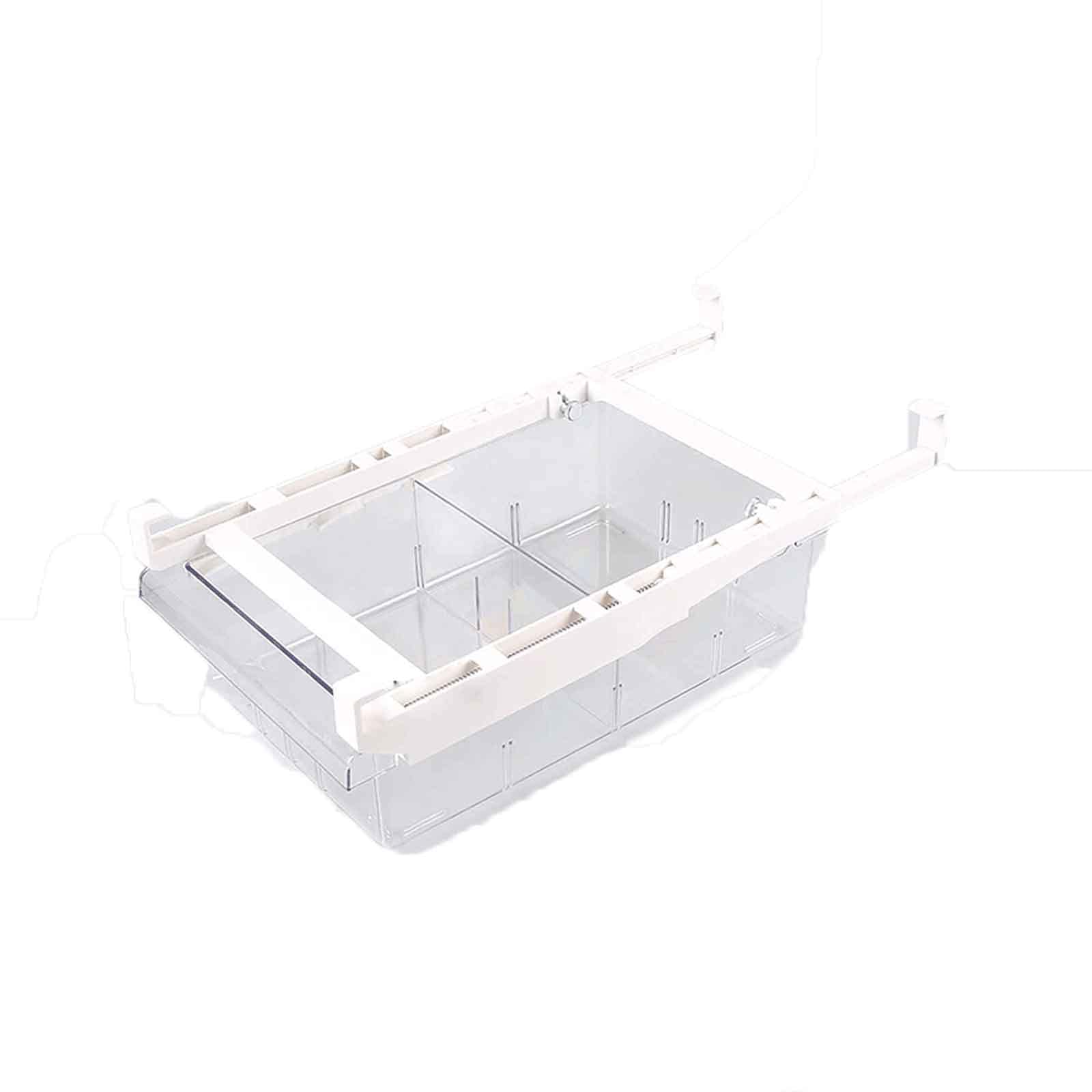 LSKJFF 1/2/3 Pack Refrigerator Organizer Bins with Handles - Pull-Out Fridge Drawer Organizers, Adjustable Refrigerator Storage Bins for 0.6'' Shelves (3-Piece Set) - Perfect for Kitchen, Pantry & Grocery Organization