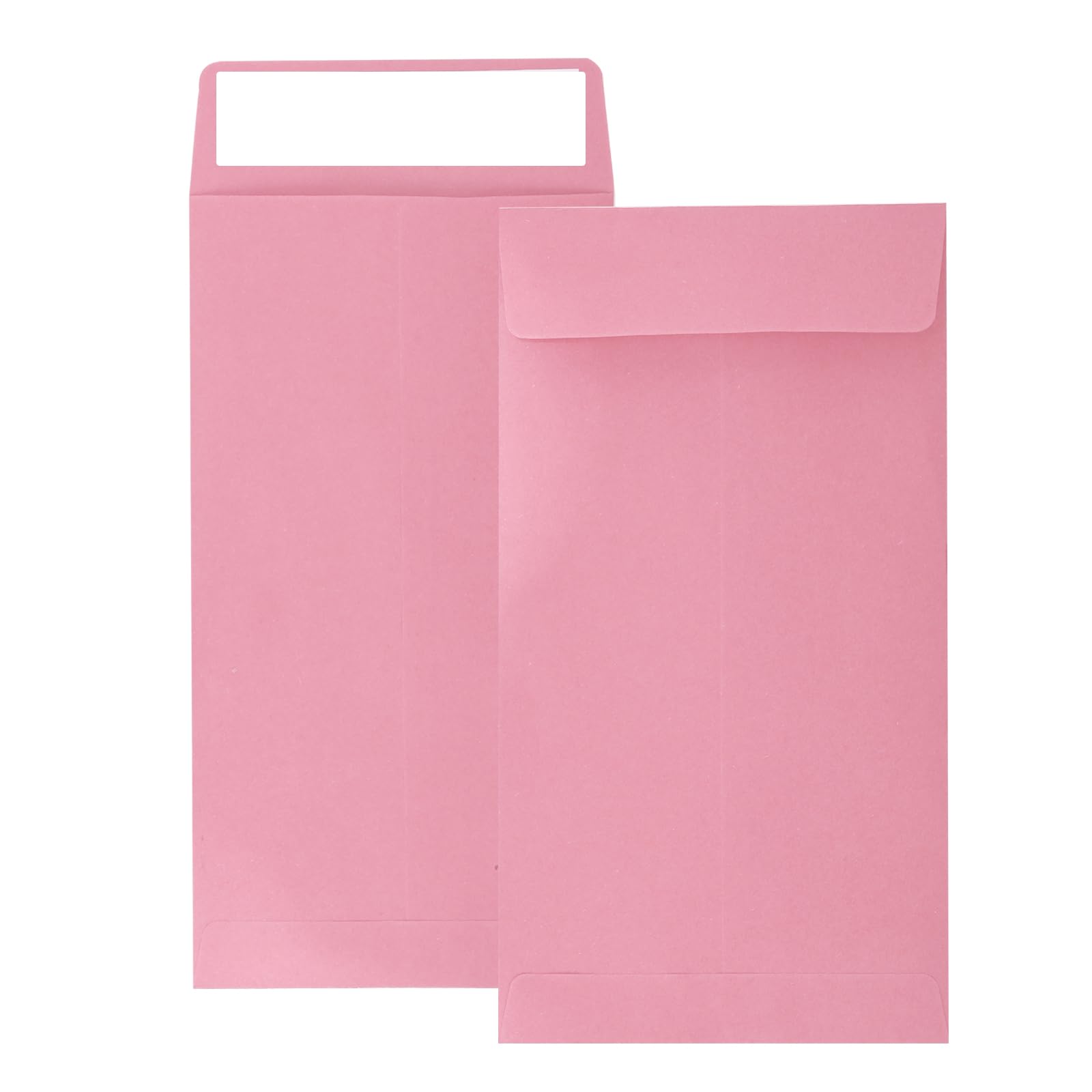 100 Pack Pink Cash Envelopes 3.5 x 6.5 Inch - Self Seal Coin & Money Envelopes for Savings Plan, Budgeting, Cash, Checks, Credit Cards, Small Items - Perfect for Home, Office & Financial Organization