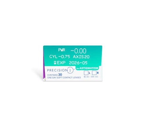 Precision1 Daily Contact Lenses for Astigmatism - 30 Pack (30 Day Supply) | Comfortable Toric Lenses for Clear Vision All Day | Perfect for Active Lifestyles, Sports & Night Driving