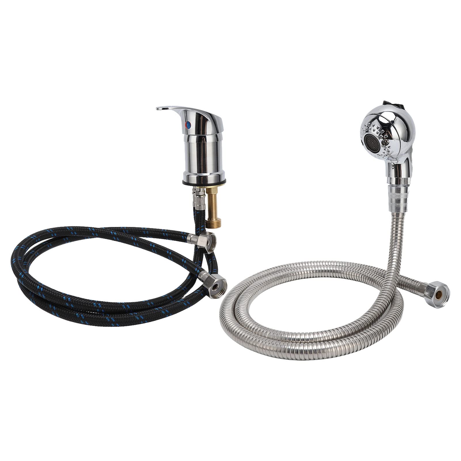 ANGGREK Salon Shampoo Faucet with Hot & Cold Water Mixer - Adjustable Shower Head & Flexible Hose for Hair Washing Station - Perfect for Salon Chairs, Barber Shops & Home Hair Care Stations