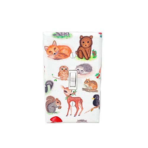 Woodland Animal Light Switch Cover - Nursery Decor for Kids' Rooms