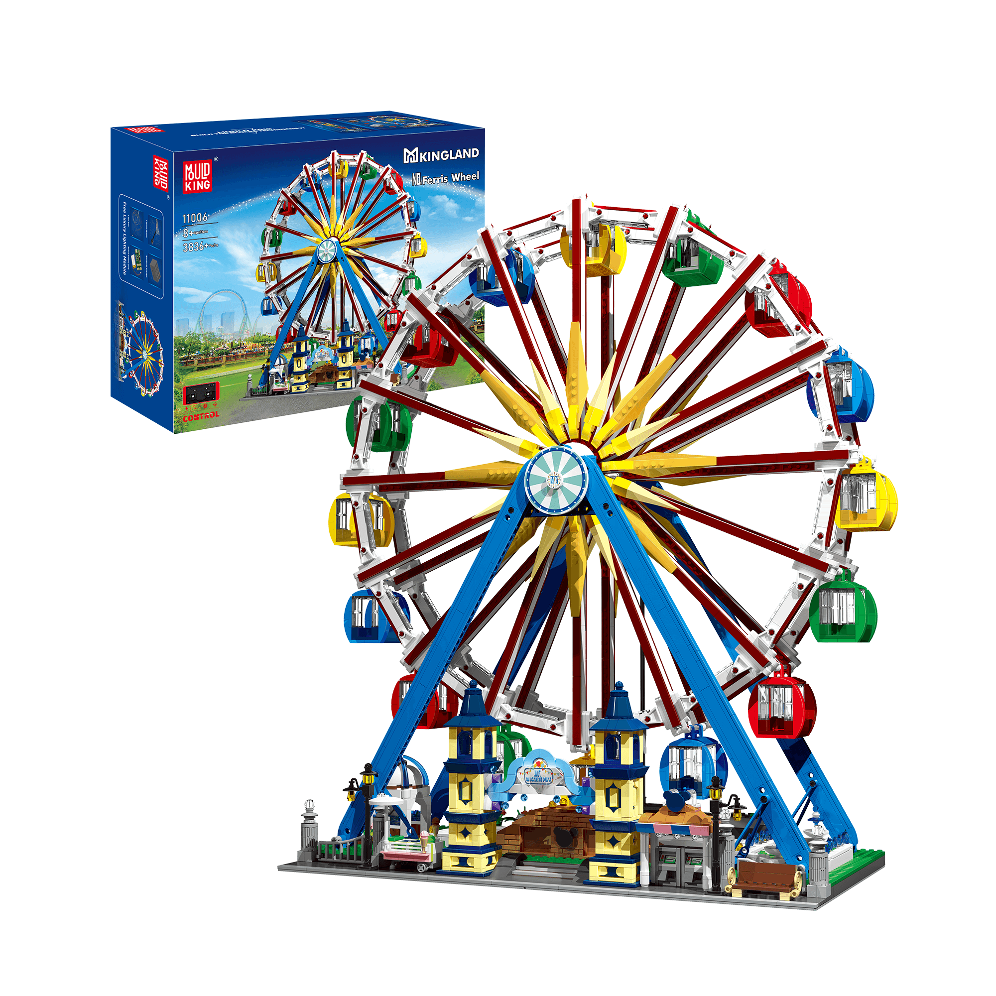 MOULD KING 11006 Ferris Wheel Motorized Building Set - 3,836 Pieces STEM Toy for Adults & Kids, Perfect for Birthday Gifts, Home Decoration & Collector's Display