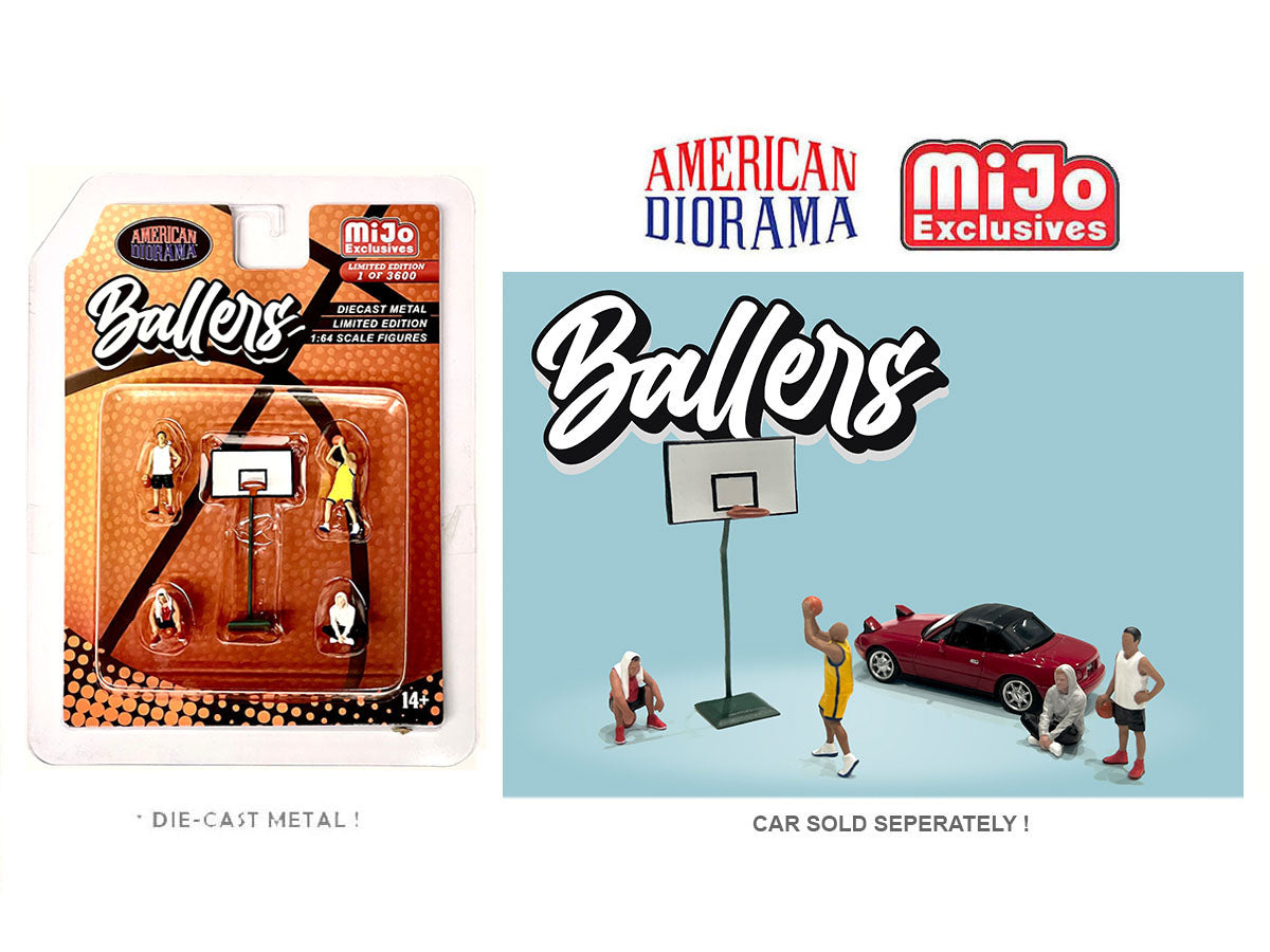Authentic American Diorama 1/64 Scale Ballers Figure Set - MIJO Exclusives - Perfect for Model Train Layouts, Diorama Displays & Collectors