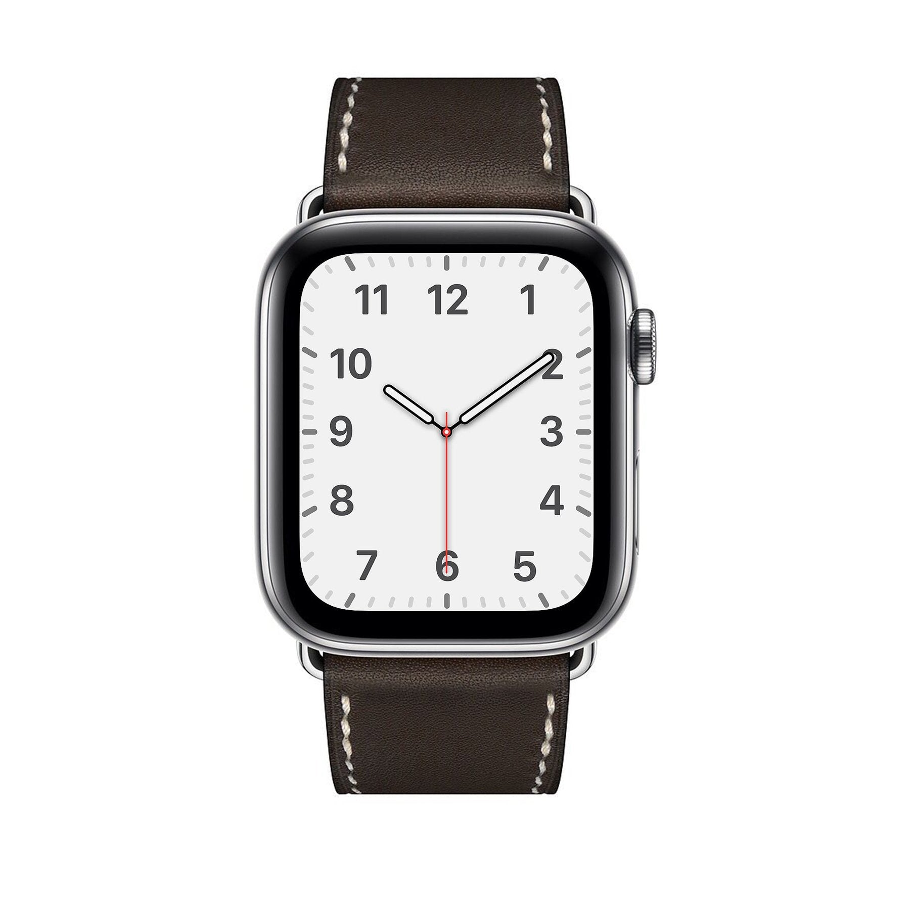 Genuine Leather Band for Apple Watch - Single Tour Ébène - Stylish & Comfortable Replacement Strap for Work, Gym & Everyday Wear