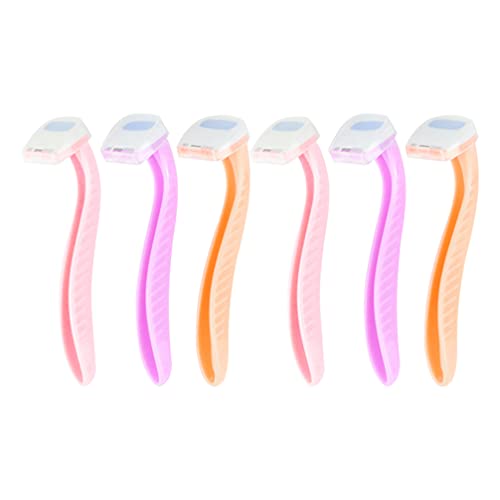 Beaupretty 6Pcs Women's Razors for Bikini, Underarm & Pubic Hair - Pink, Purple, Orange Shavers - Intimate Grooming Tools for Smooth Skin - Perfect for Travel, Gym & Personal Care