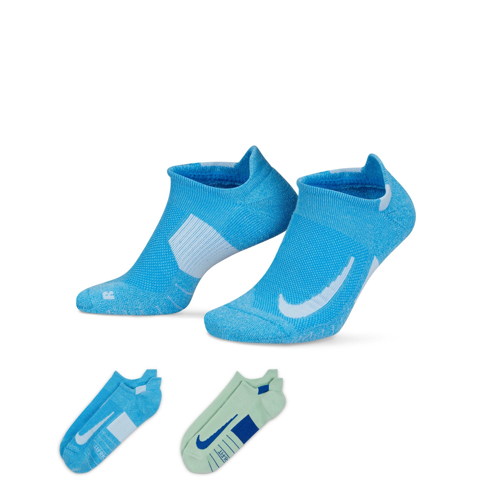 Nike Multiplier Running No Show Socks 2 Pack for Men & Women - Lightweight Athletic Socks for Running, Gym & Everyday Comfort