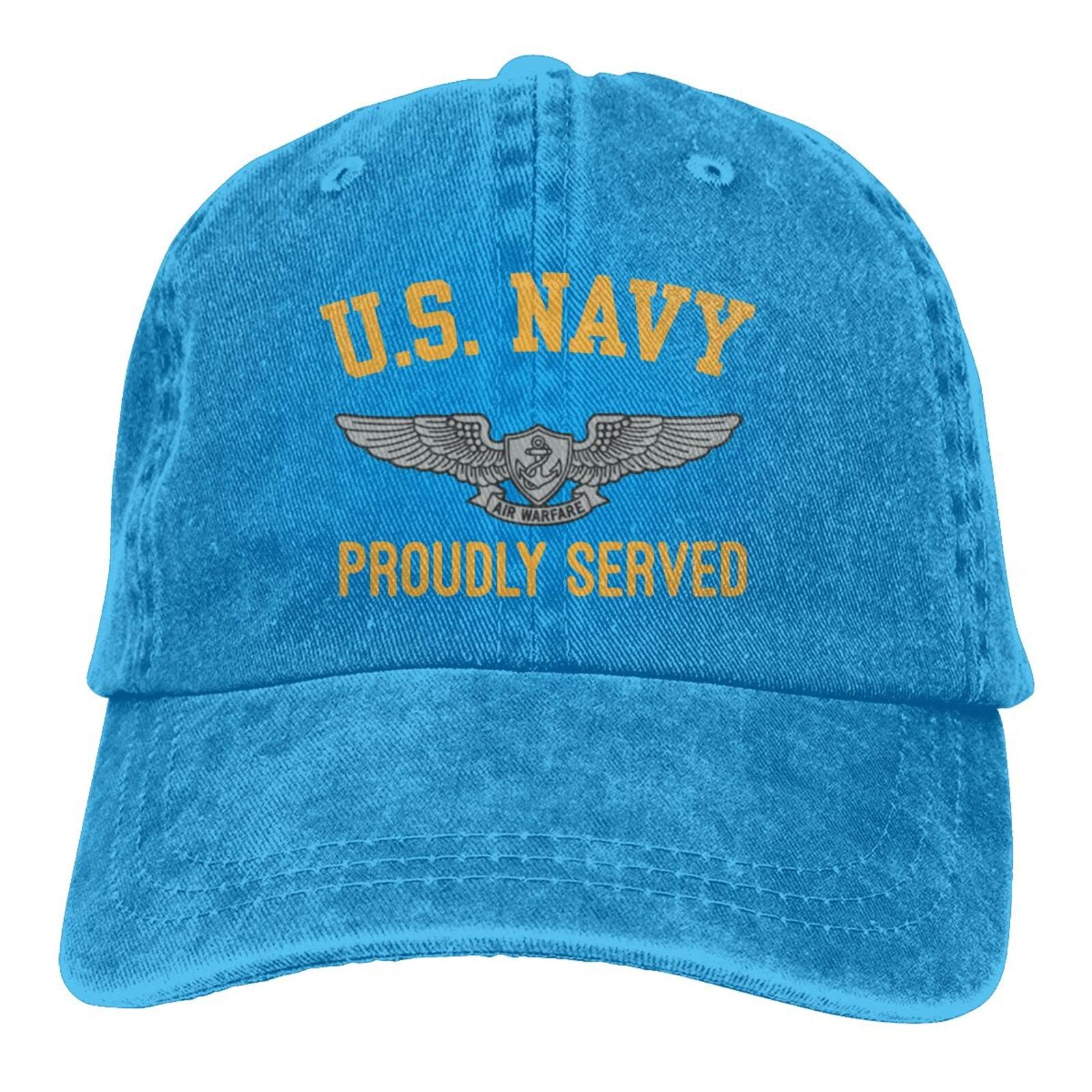 U.S. Navy Enlisted Aviation Warfare Specialist Combat Unisex Denim Baseball Cap - Military Style Sandwich Hat for Outdoor Activities, Veterans & Patriotic Events