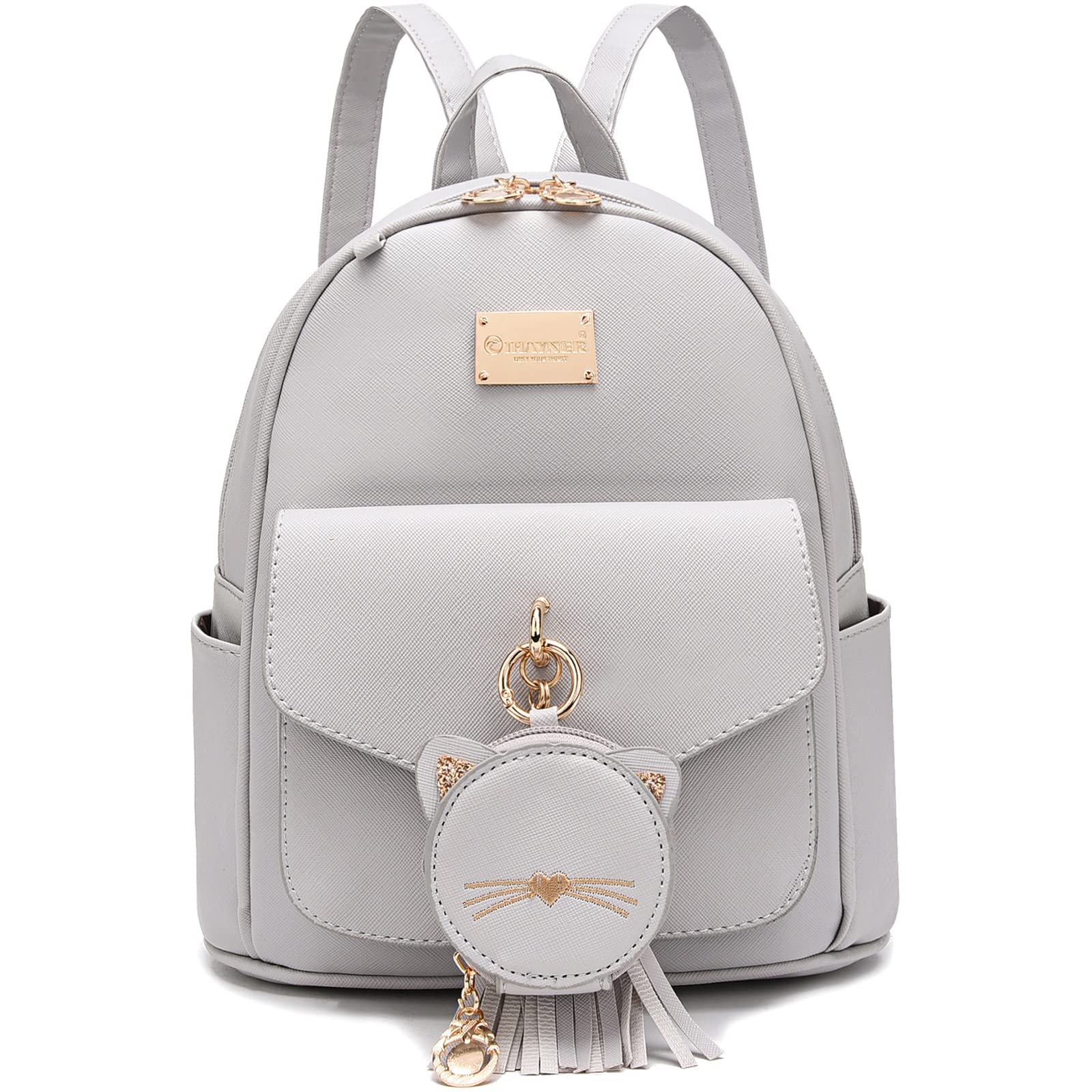IHAYNER Mini Backpack for Women & Teen Girls - Small Cute Cat Backpack Purse, Travel Bookbag for School, College, Shopping & Daily Use