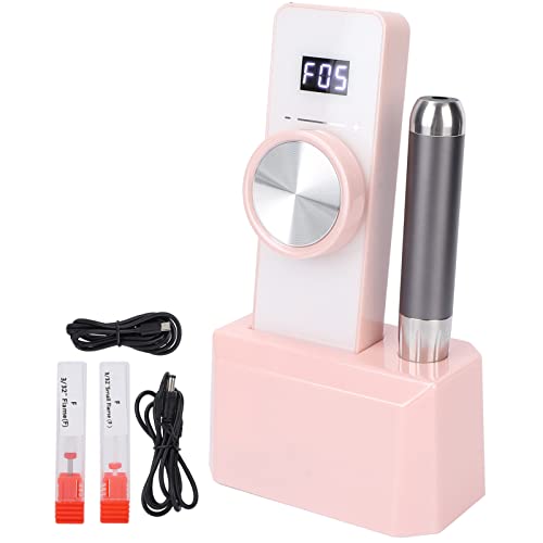 Rechargeable Nail Drill Machine - Low Noise USB-Powered Manicure Tool with Cooling System for Home & Salon Nail Care (White)