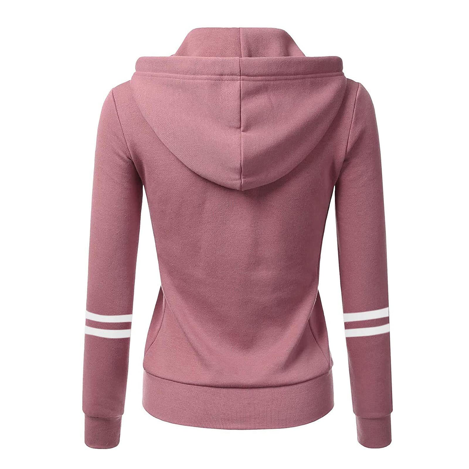FMCHICO Women's Active Long Sleeve Zip Up Hoodie with Pockets - Lightweight Hooded Sweatshirt Jacket for Running, Yoga & Outdoor Activities