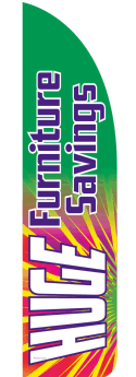 Feather Flag Banner for Sidewalk Advertising - Huge Furniture Sale Promotion (Flag Only) | Perfect for Outdoor Retail Events & Storefront Marketing