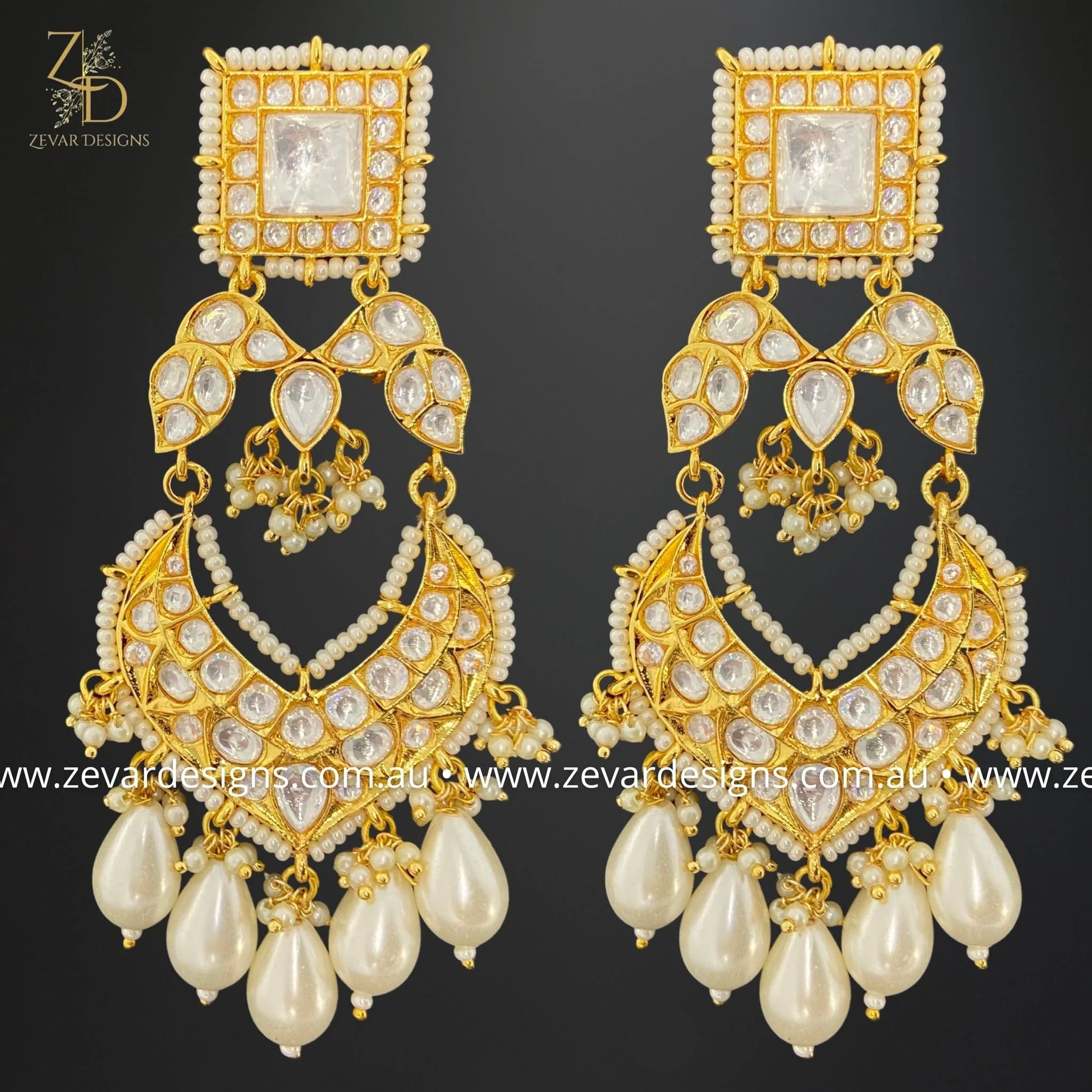 Exquisite Kundan Polki Pearl Earrings for Women | Traditional Indian Jewelry | Perfect for Weddings, Parties & Festive Occasions