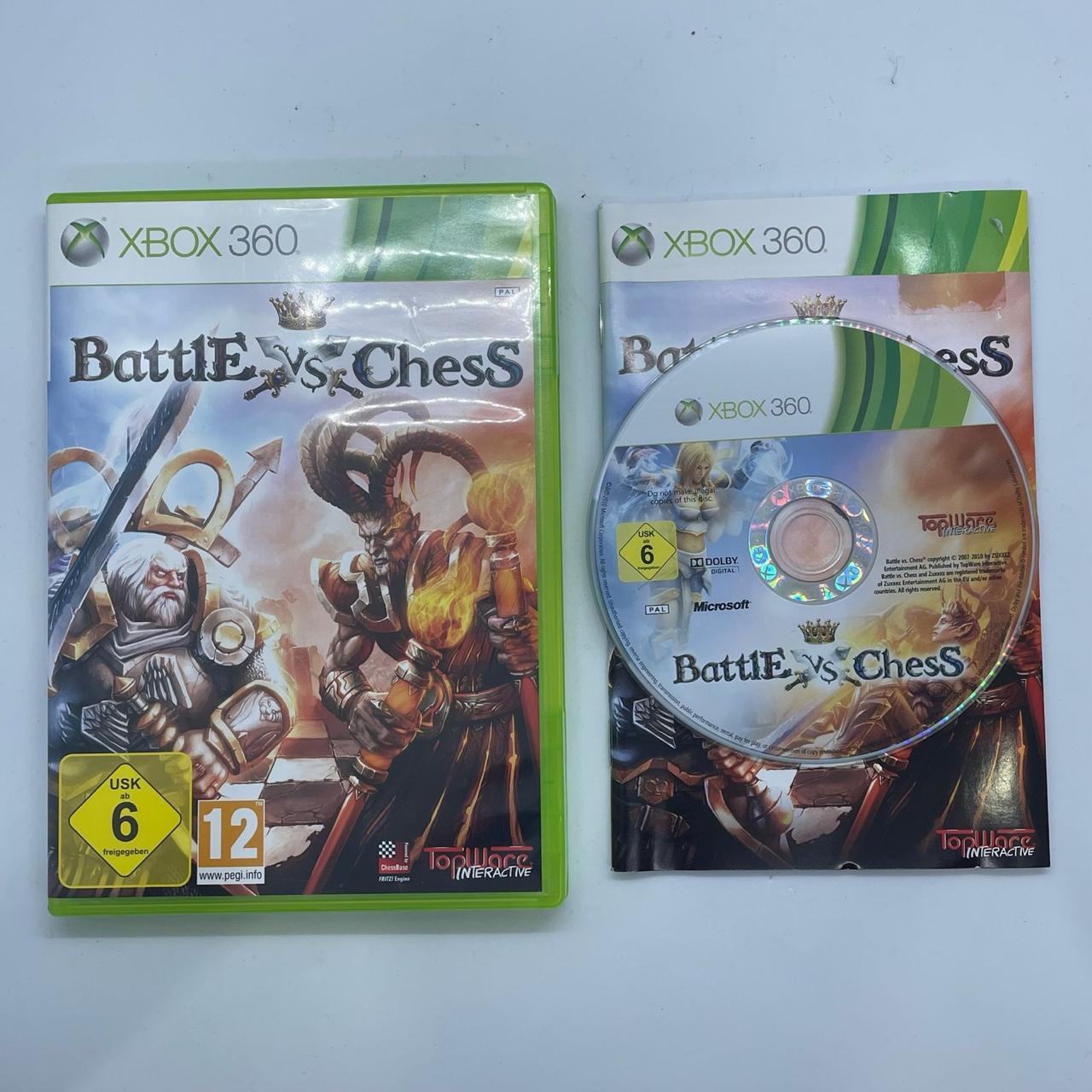 Battle VS Chess Xbox 360 Game with Manual - PAL Version - Perfect for Family Game Nights & Strategy Lovers