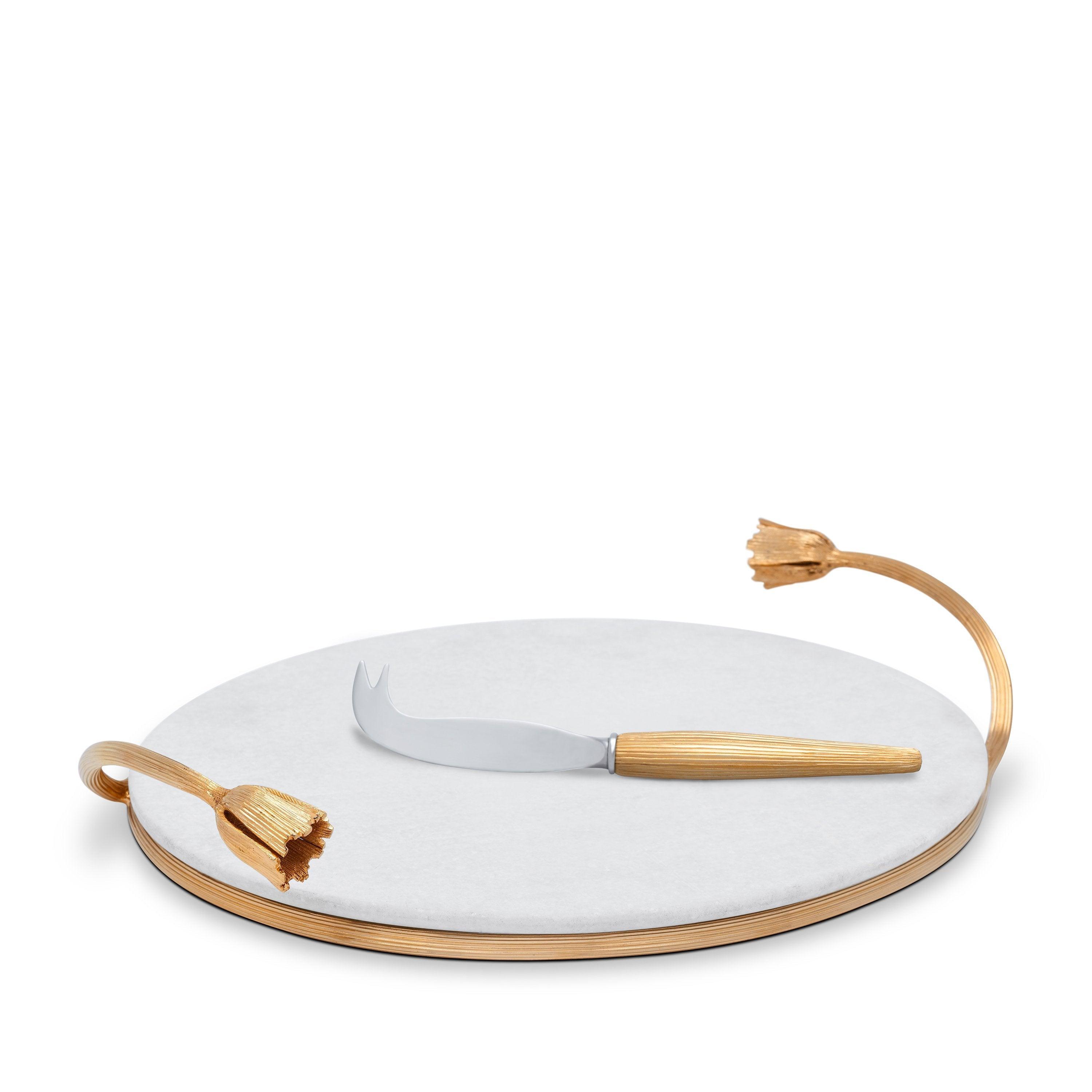 Decorative Cheese Serving Set with Leaf Design - Perfect for Charcuterie Boards, Wine Parties & Elegant Entertaining