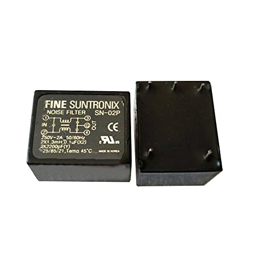 SN-02P Noise Filter FINE 5 250V 2A - EMI/RFI Suppression for Electronics, Appliances & Audio Equipment | Home Theater, Computer & Industrial Use