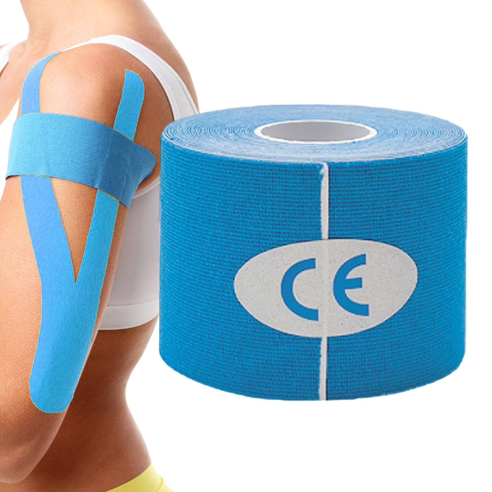 **Elastic Cotton Athletic Tape - Breathable & Flexible Sports Tape for Wrist, Ankle & Knee Support | Precut Strips for Easy Application | Ideal for Running, Gym Workouts & Injury Recovery**