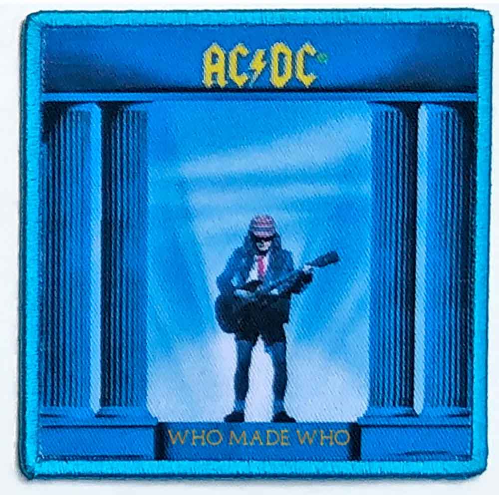 AC/DC Iron On Patches - Who Made Who Design - Rock Band Merchandise for Jackets, Bags & DIY Clothing Customization