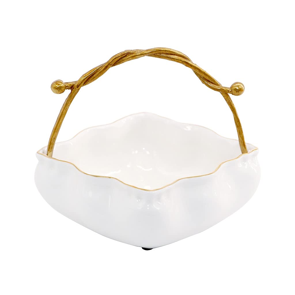 Modern Ceramic Stackable Organizer Trays - Coffee Table Centerpiece, Entryway Key Tray, Jewelry & Watch Holder, Fruit Bowl for Living Room, Bedroom, Office Decor