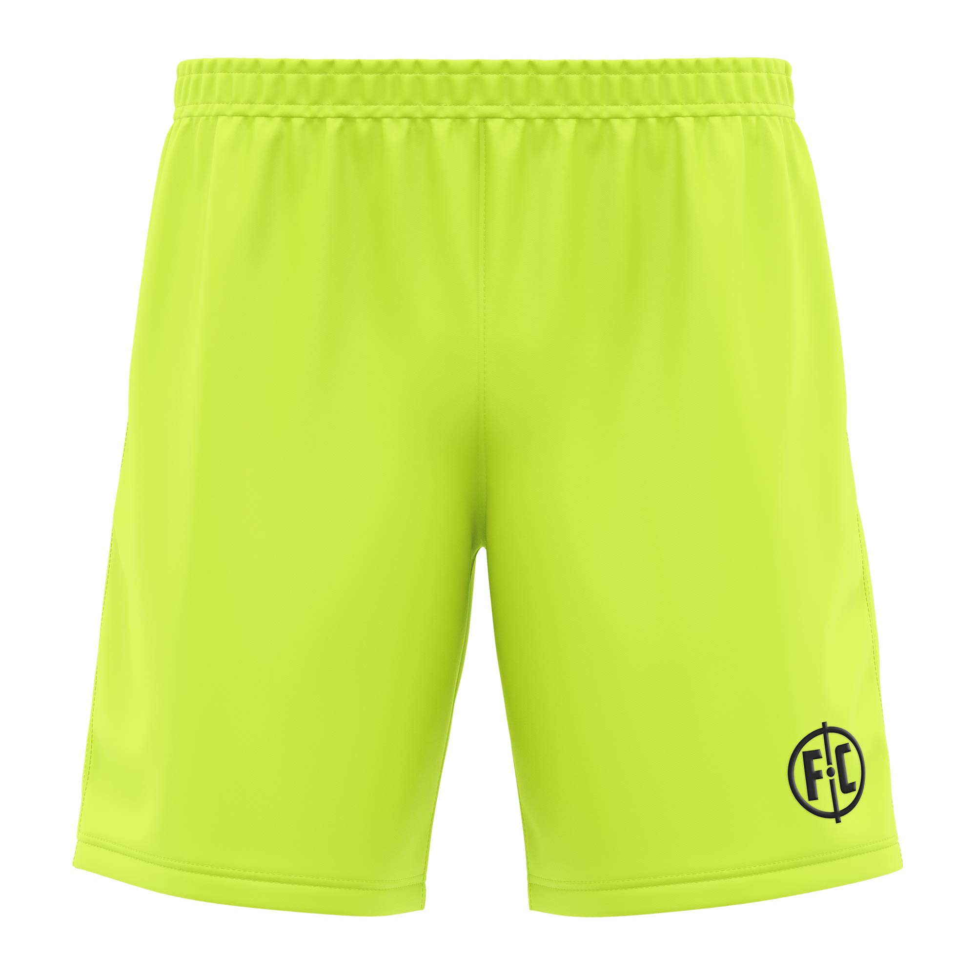 FC Match Football Shorts - Fluro Yellow - High-Performance Soccer Shorts for Men - Perfect for Training & Matches