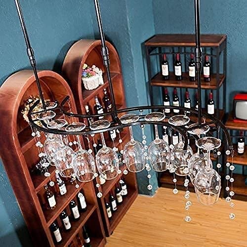 Premium FOVKP Wine Glass Hanging Rack - Crystal Goblet & Mug Holder for Upside Down Storage - Perfect for Kitchen, Bar, and Dining Room Wine Display