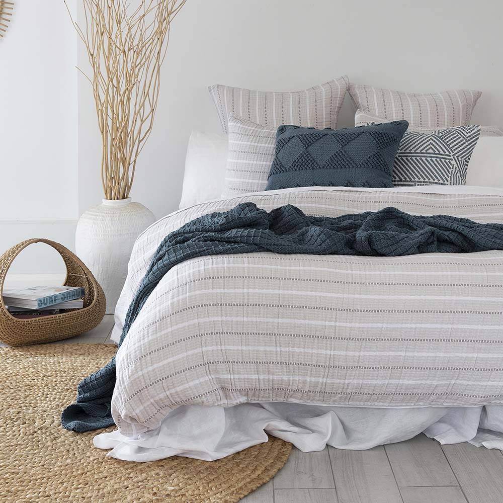 Premium Donnelly Taupe Quilt Cover Set - Single Bed Size (39