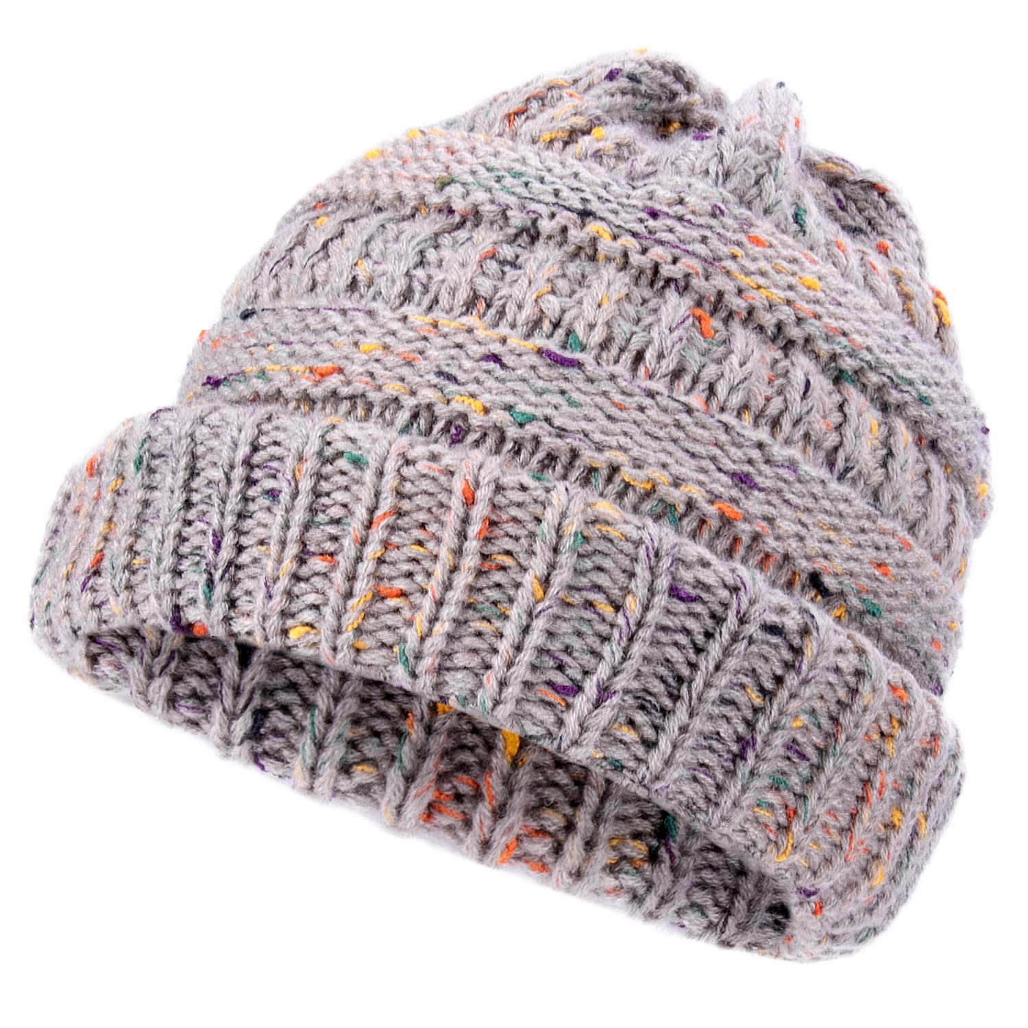Women's Soft Warm Winter Knit Beanie Hat - Unisex Slouchy Confetti Design for Cold Weather - Cozy Winter Accessories for Outdoor Activities, Skiing, Snowboarding & Casual Wear