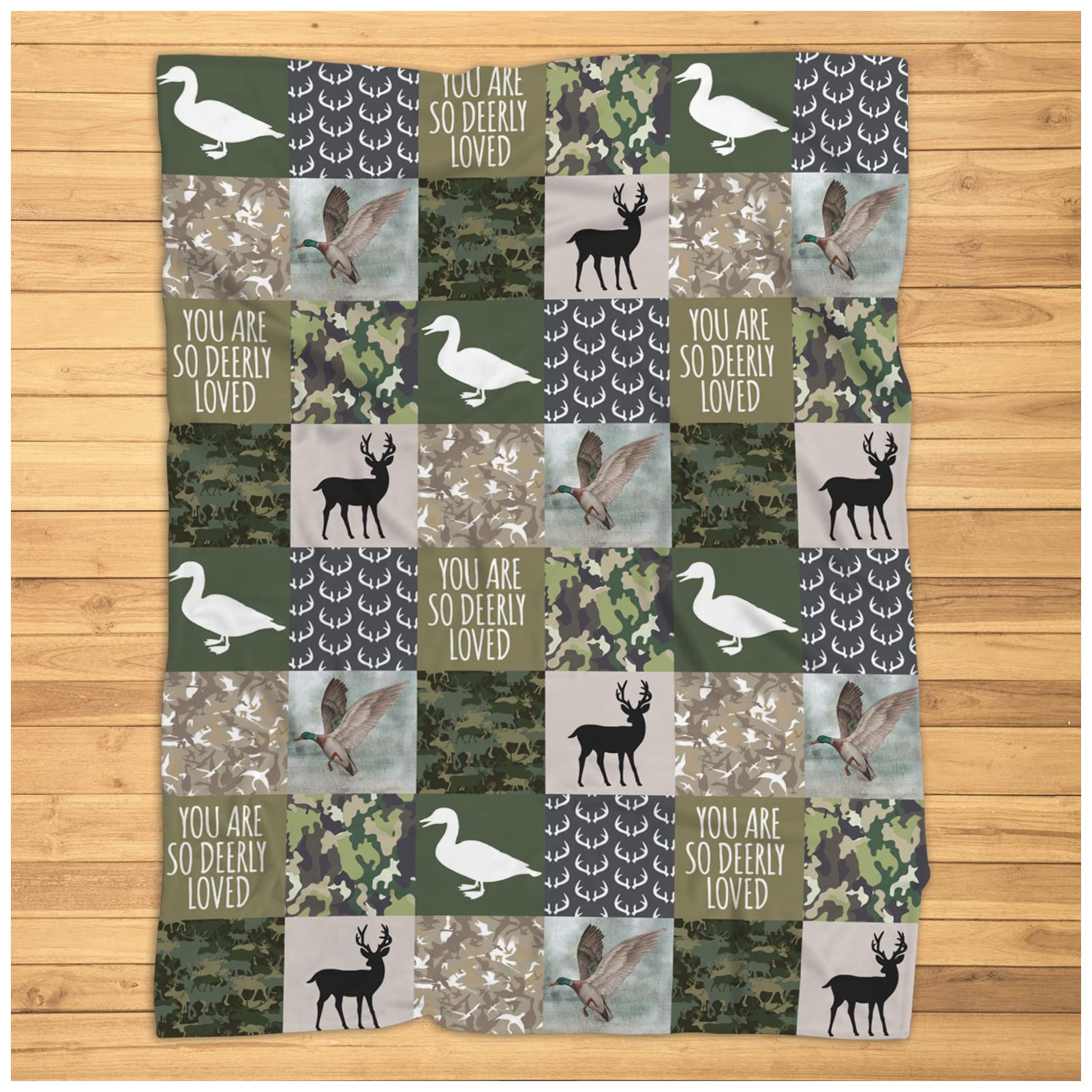 **Deer Camo Baby Blanket - Super Soft Plush Woodland Hunting Blanket for Boys & Girls - Perfect for Nursery, Outdoor Adventures & Baby Gifts**