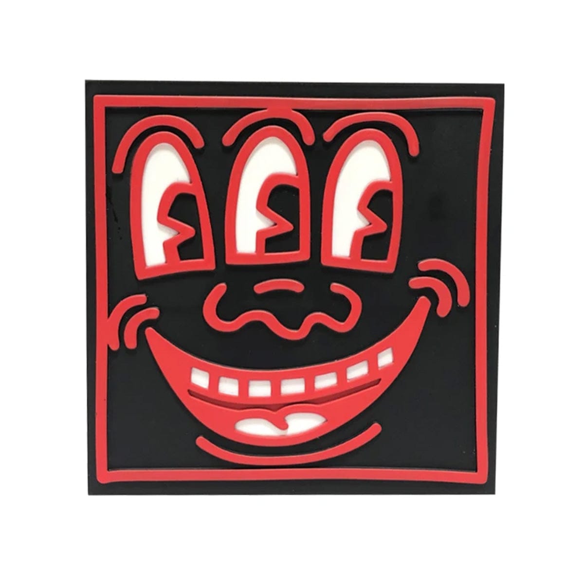 Keith Haring SoundQube Bluetooth Speaker - Red & Black Wireless Portable Speaker with Premium Sound | Perfect for Home, Office, and Outdoor Adventures by ToyQube