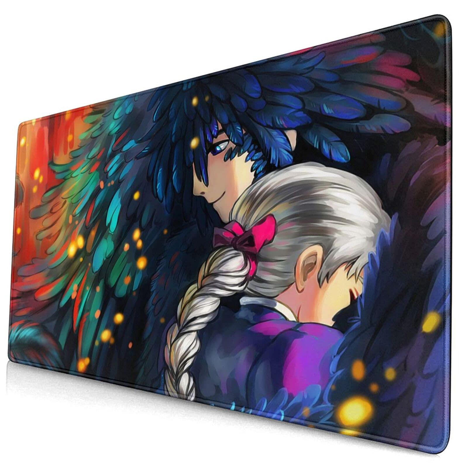 Howl's Moving Castle XXL Gaming Mouse Pad - Non-Slip Rubber Base Extended Large Mouse Mat for Computer, Keyboard & Desk - Perfect for Home Office, Gaming & Work - Anime Studio Ghibli Inspired Workspace Accessory