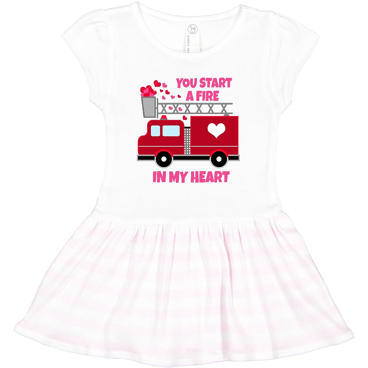 Inktastic Easter Fire Truck Egg Hunt Bunny Toddler Dress - Cute Holiday Outfit for Baby Girls & Boys - Perfect for Easter Celebrations, Spring Parties & Family Photos